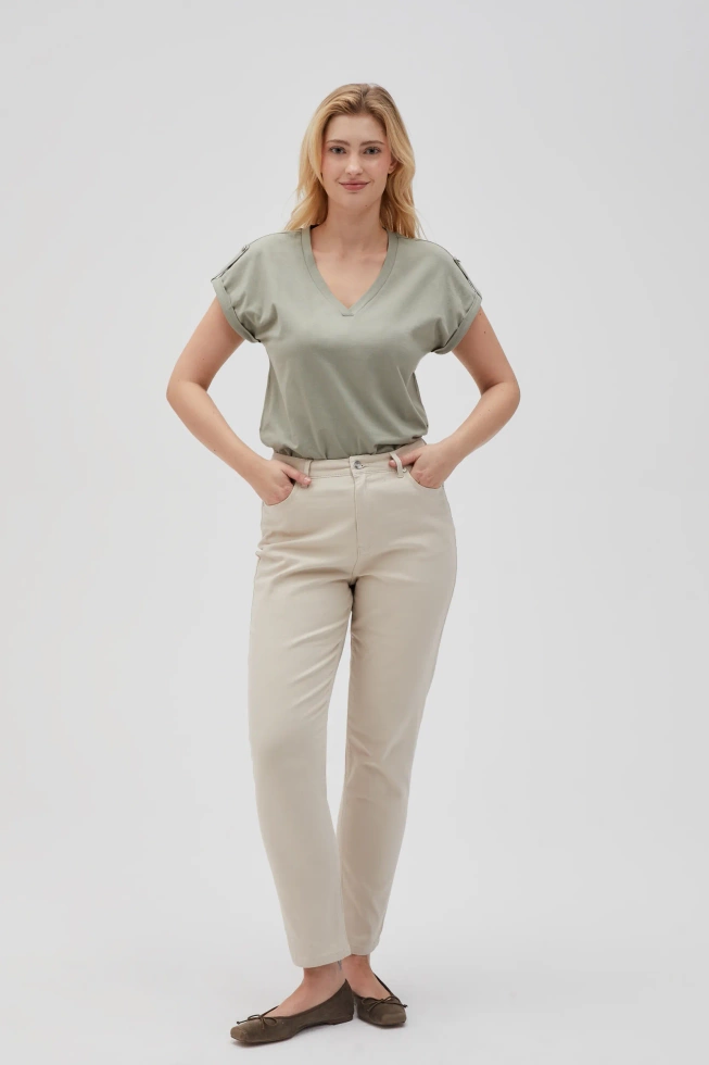 WOMEN'S TSHIRT L-TS-4621 OLIVE-set