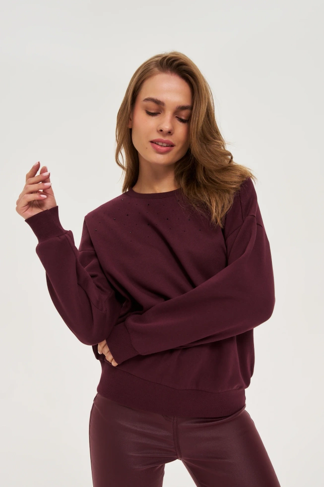 WOMEN'S SWEATSHIRT Z-BL-4823 BURGUNDY