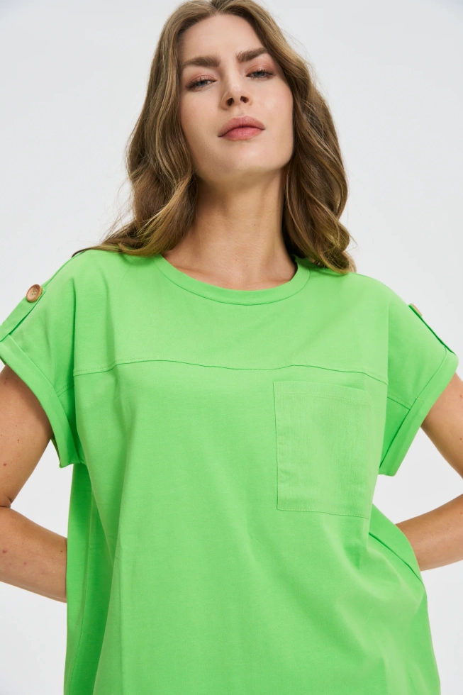 KOSZULKA DAMSKA L-TS-4706 L.GREEN