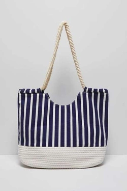 Materiałowa torba na plażę L-TO-3719 NAVY