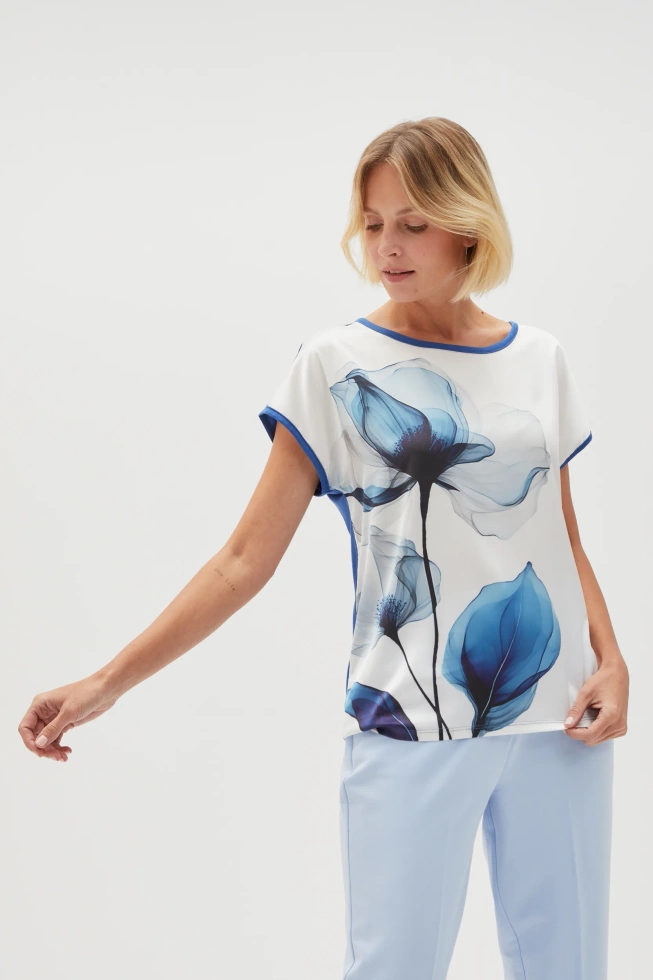 WOMEN'S TSHIRT L-TS-4646 L.BLUE