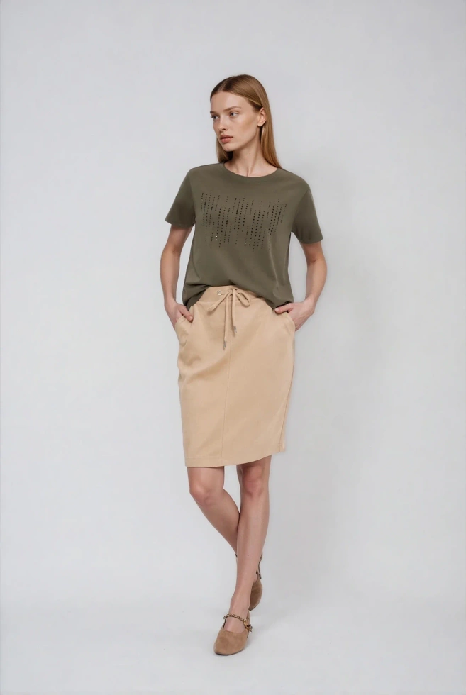 KOSZULKA DAMSKA L-TS-4922 D.OLIVE