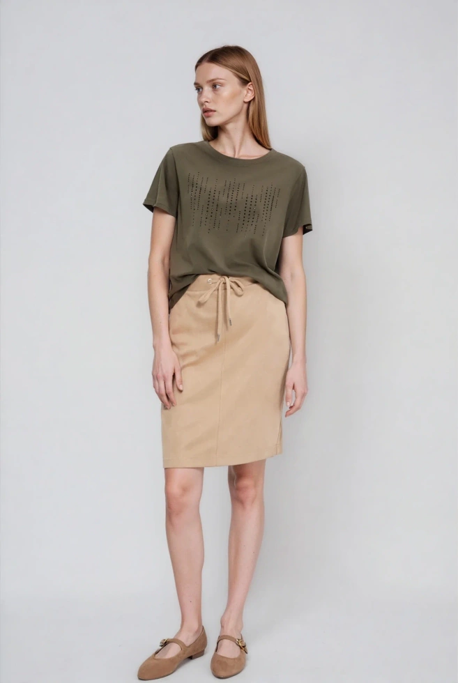 WOMEN'S SKIRT L-SC-4902 BEIGE
