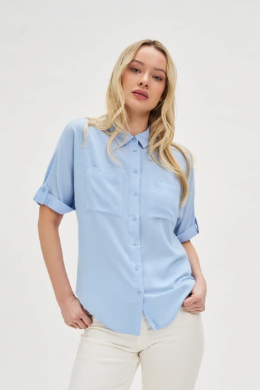 WOMEN'S SHIRT L-KO-4624 L.BLUE