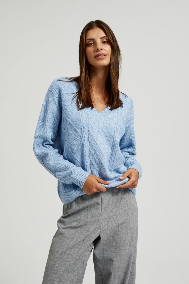 WOMEN'S SWEATER Z-SW-4524 L.BLUE MEL