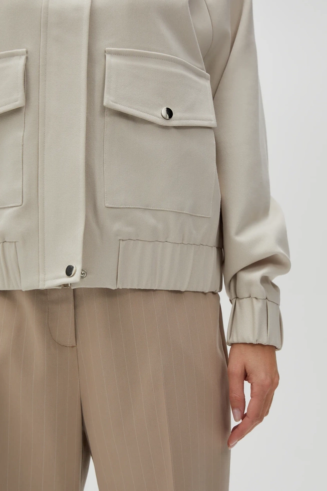 WOMEN'S JACKETS L-KU-4613 L.BEIGE