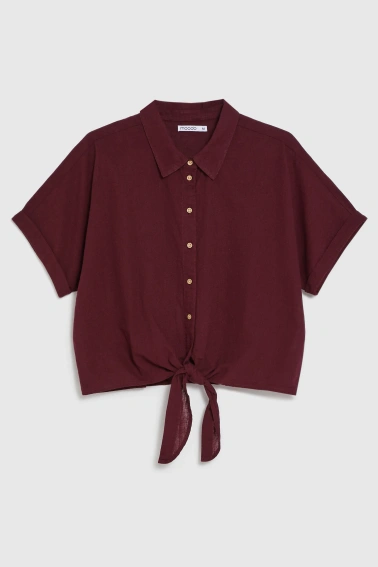 WOMEN'S SHIRT L-KO-4949 BURGUNDY