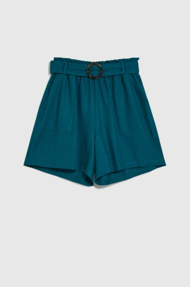 WOMEN'S SHORTS L-SH-4614 D.GREEN