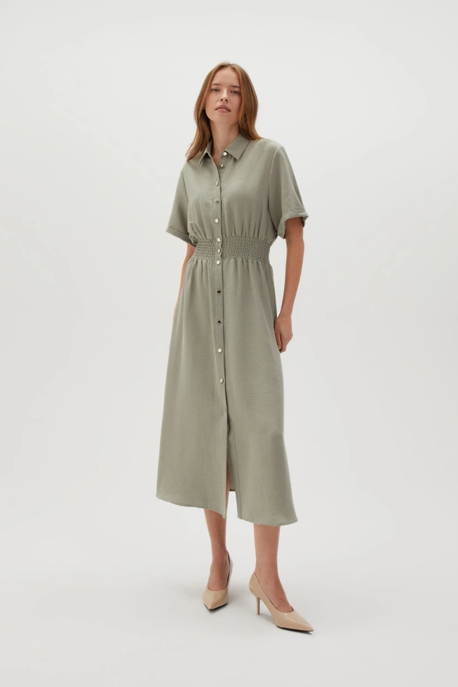 WOMEN'S DRESS L-SU-4614 OLIVE