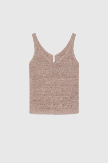 WOMEN'S TOP L-TS-5009 COFFEE