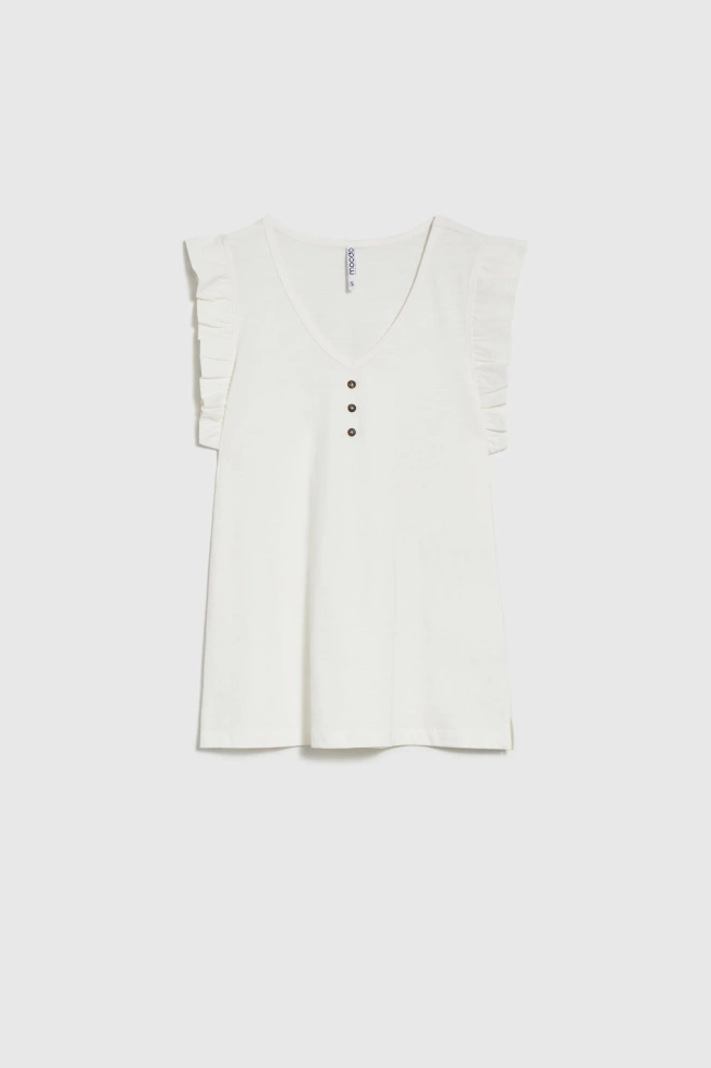WOMEN'S TOP L-TS-4682 OFF WHITE