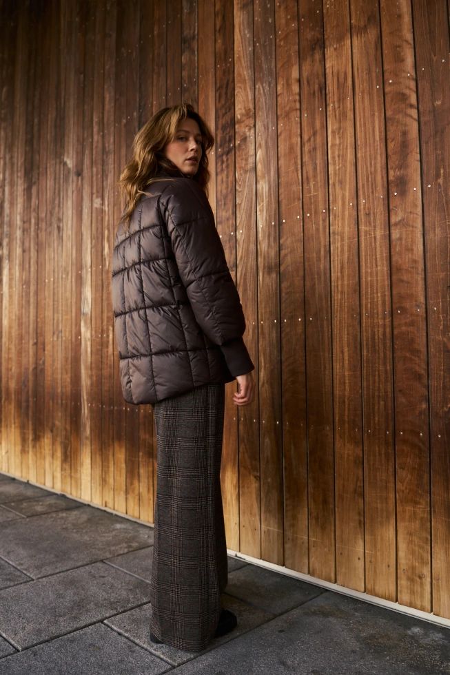 WOMEN'S JACKETS Z-KU-4820 BROWN