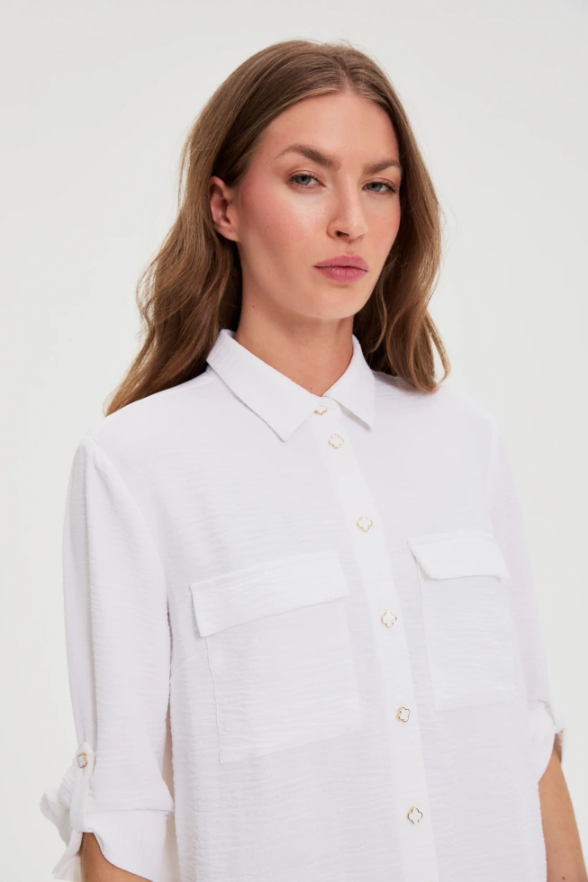 WOMEN'S SHIRT L-KO-4909 WHITE