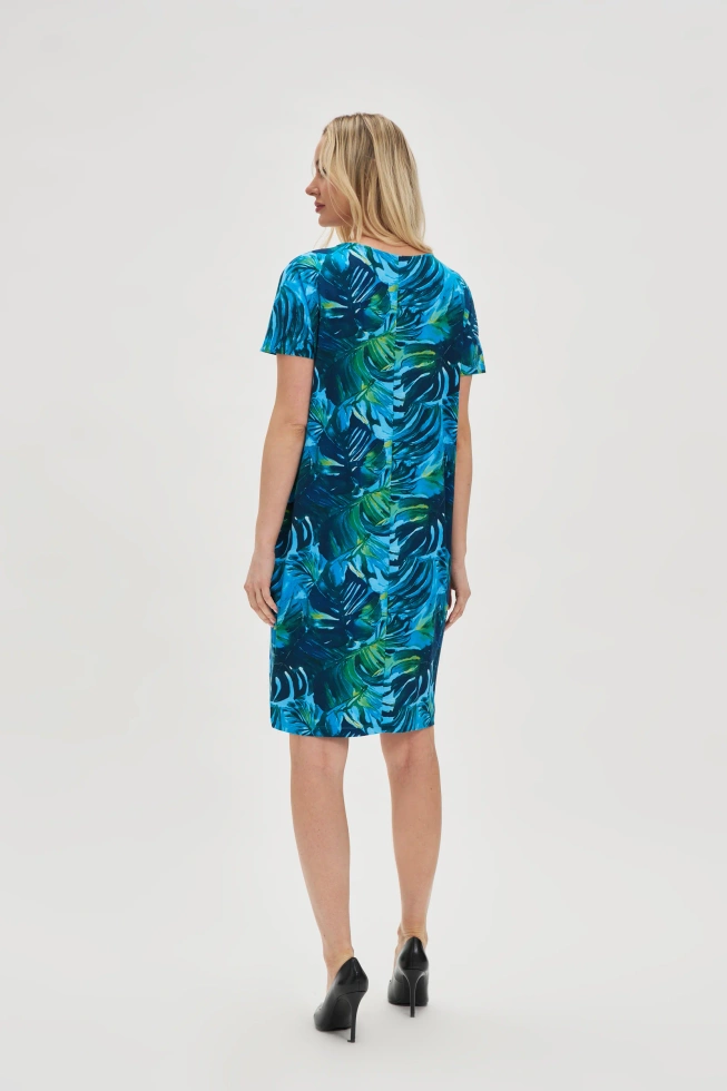 WOMEN'S DRESS L-SU-4644 BLUE-set