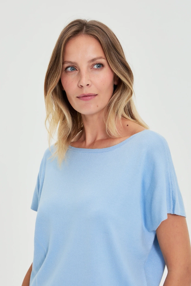 WOMEN'S SWEATER L-SW-4904 L.BLUE