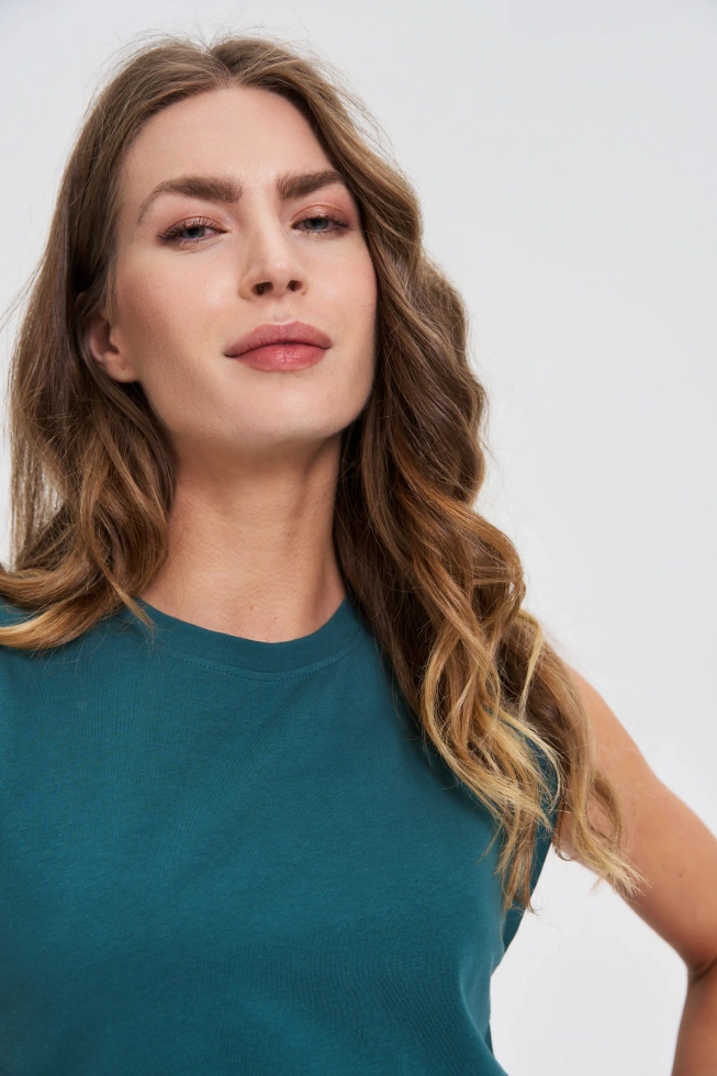 WOMEN'S TSHIRT L-TS-4727 D.GREEN