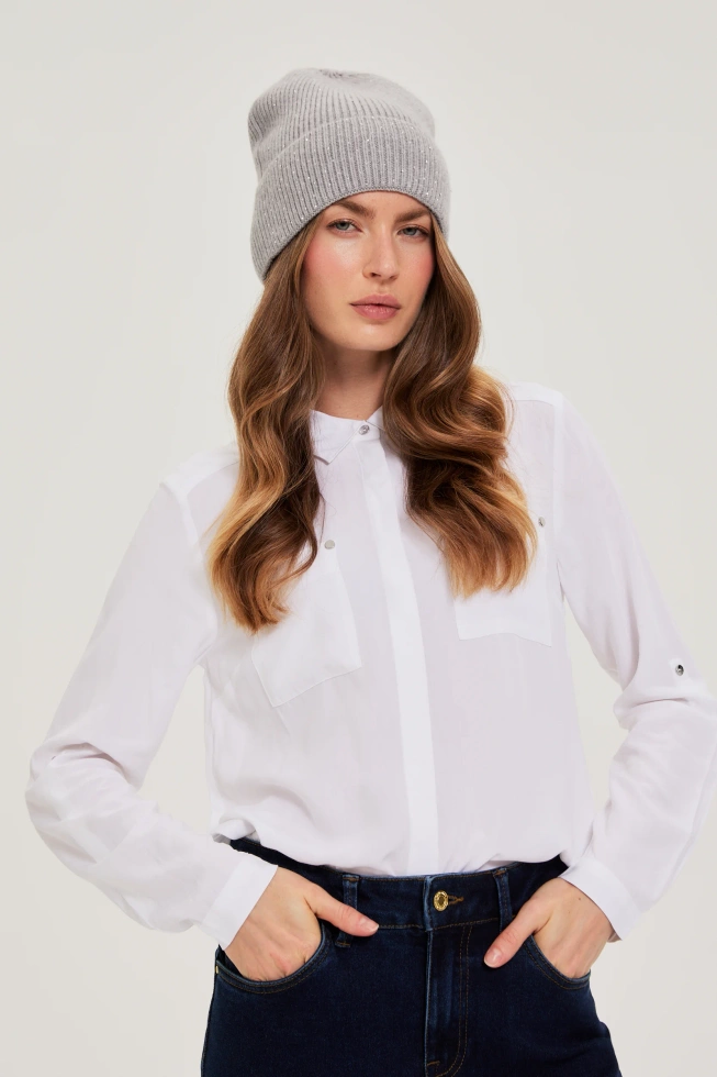 WOMEN'S HAT Z-CZ-4814 D.GREY MEL-set