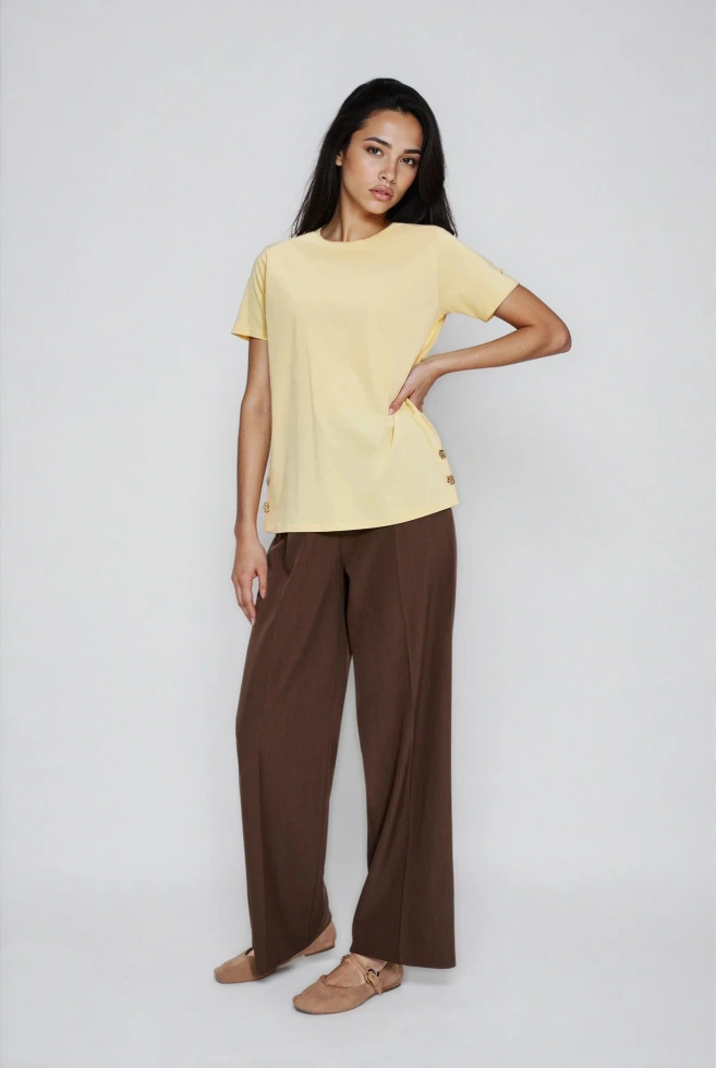WOMEN'S TSHIRT L-TS-4913 L.YELLOW-set