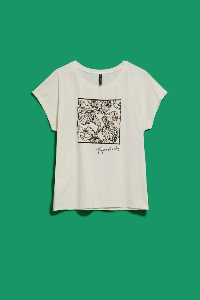 LADIES TSHIRT L-TS-4093 OFF WHITE