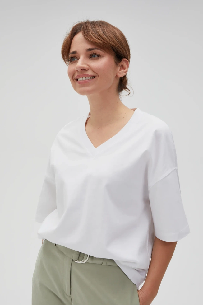 KOSZULKA DAMSKA L-TS-4613 WHITE