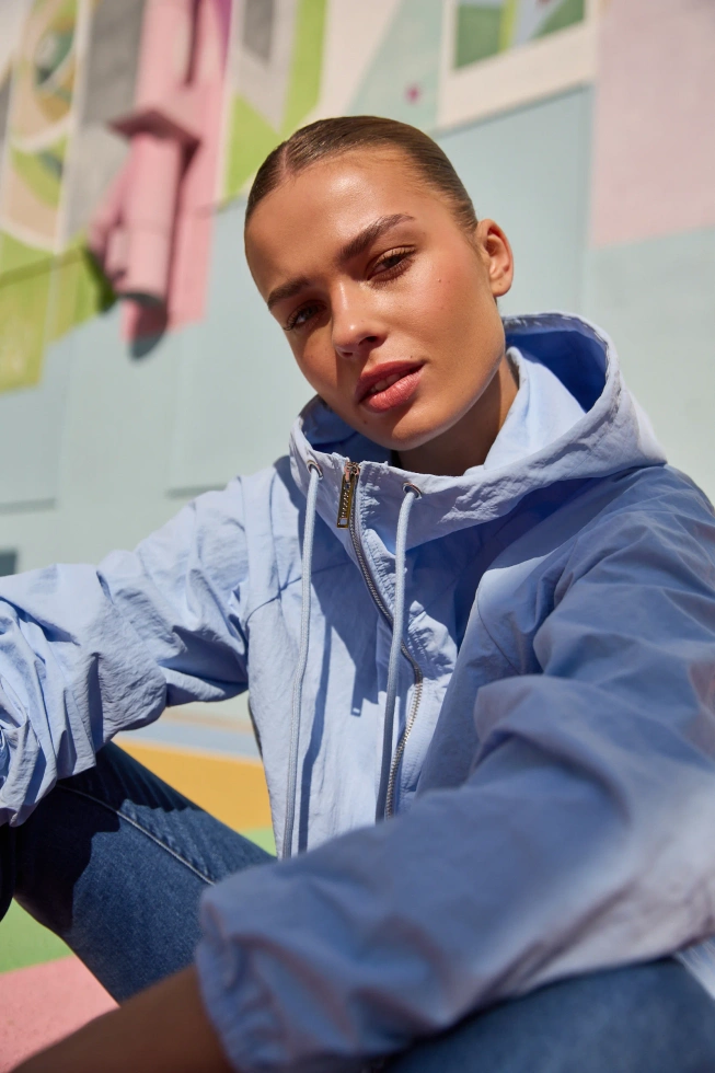 WOMEN'S JACKETS L-KU-4910 L.BLUE-set