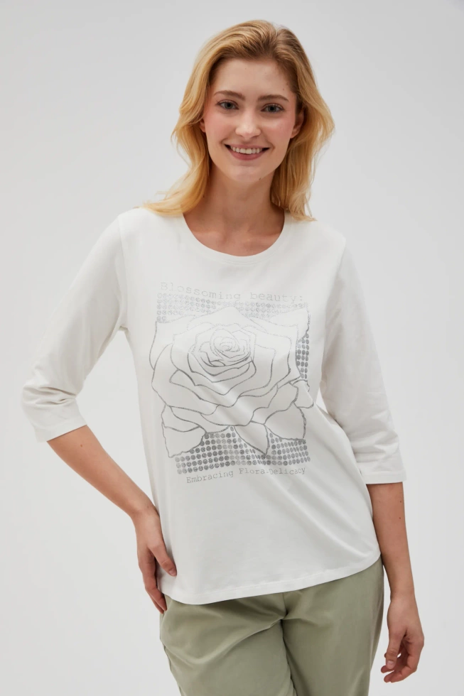WOMEN'S LONGSLEEVE L-TS-4614 OFF WHITE