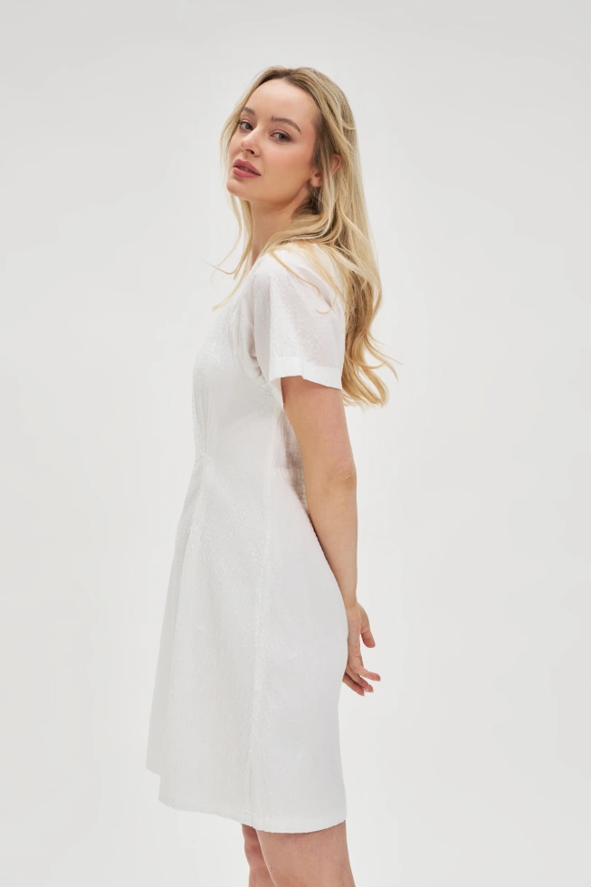 WOMEN'S DRESS L-SU-4627 WHITE-set