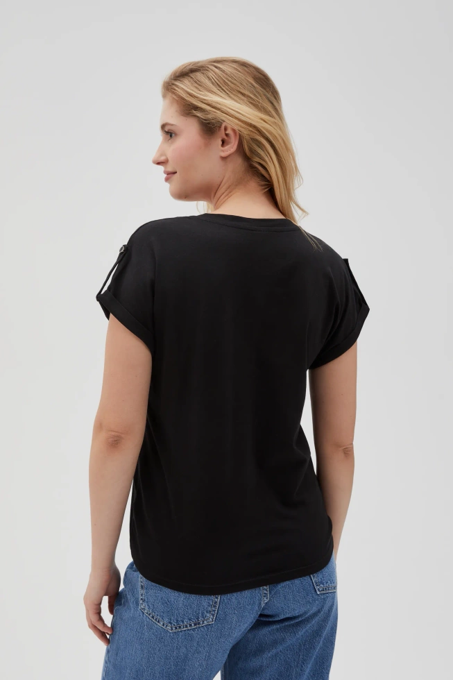 WOMEN'S TSHIRT L-TS-4621 BLACK