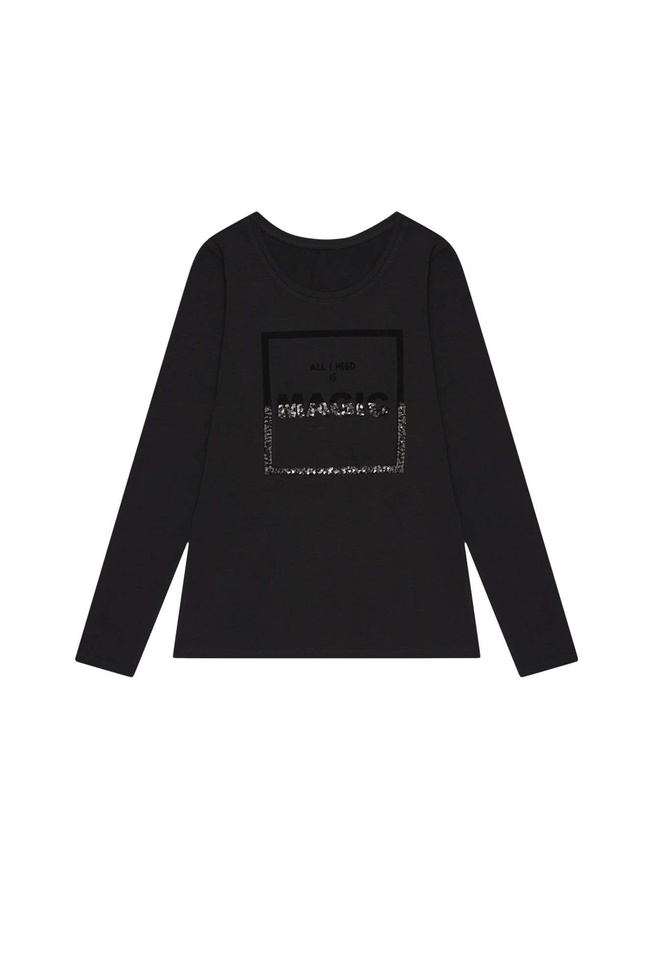 Bluzka z napisem Z-TS-3649 BLACK