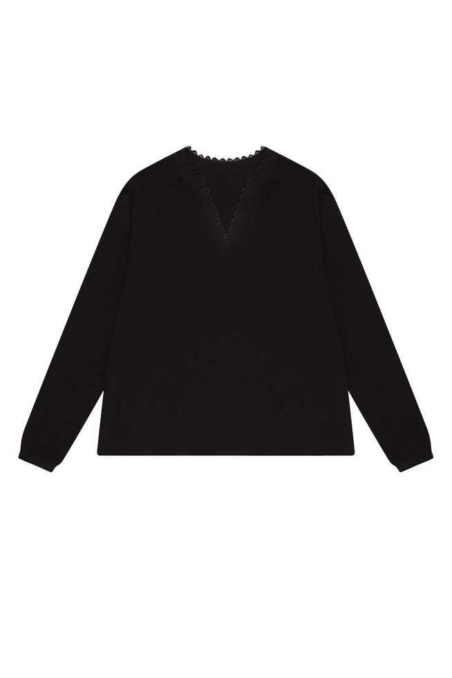 Gładka koszula z wiskozy Z-KO-3634 BLACK
