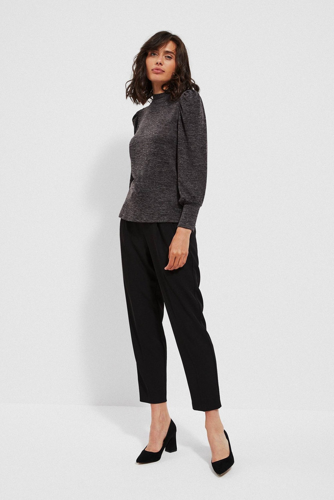 Melanżowa bluza z bufkami Z-BL-3616 GRAPHITE MEL