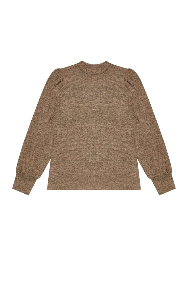 Melanżowa bluza z bufkami Z-BL-3616 L.COFFEE MEL