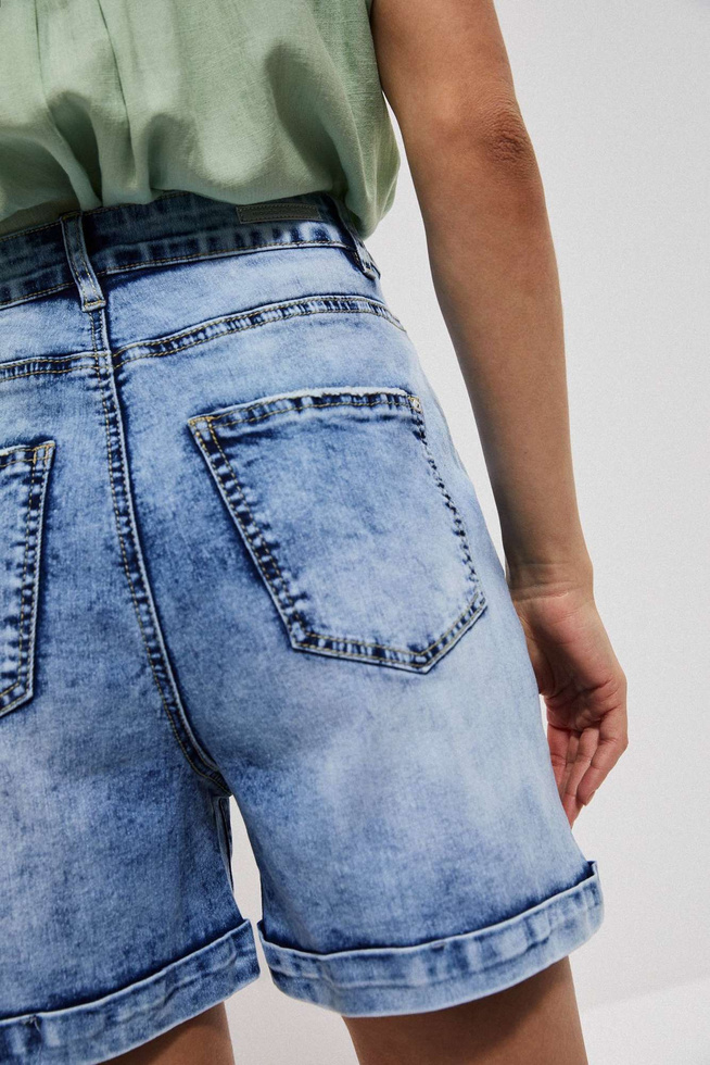 Szorty jeansowe high waist L-SH-3717 L.BLUE-pakiet
